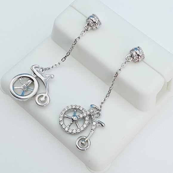 "925 Sterling Silver Cubic Zirconia Earrings, U19254856